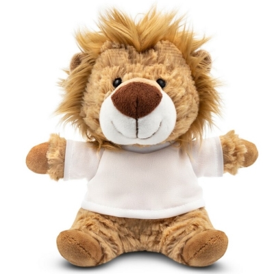 Teddy lion with a white T-shirt for printing